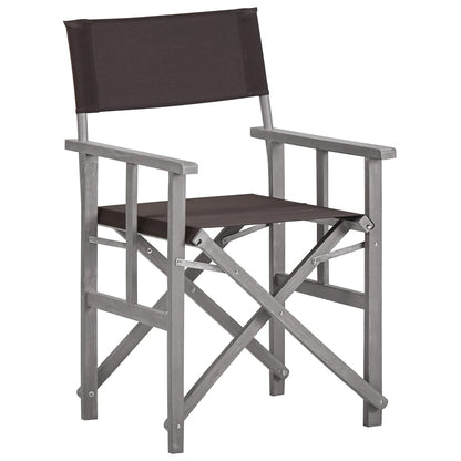 vidaXL Director Chair | Set of 2 | Grey wash and black