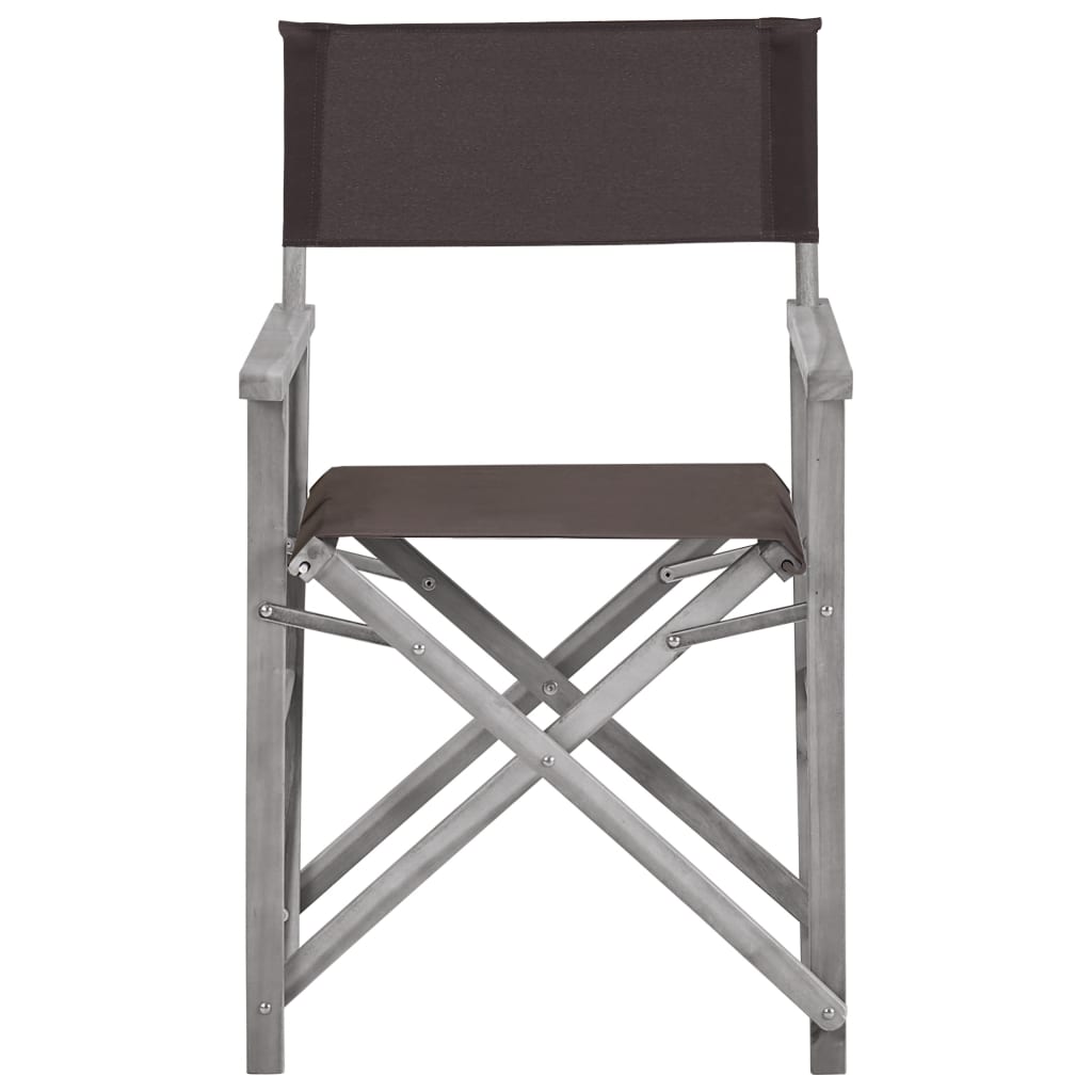 vidaXL Director Chair | Set of 2 | Grey wash and black