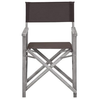 vidaXL Director Chair | Set of 2 | Grey wash and black