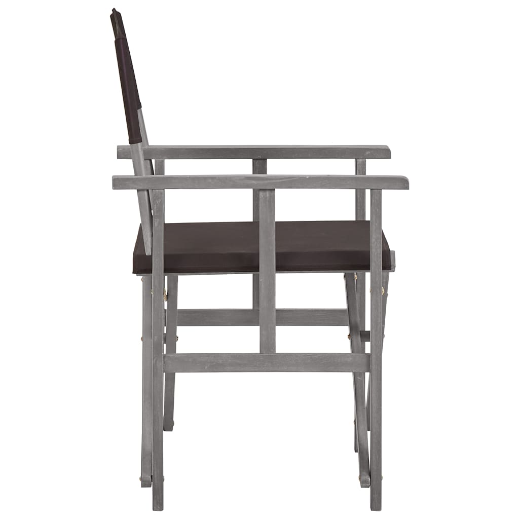 vidaXL Director Chair | Set of 2 | Grey wash and black