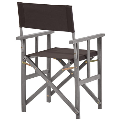 vidaXL Director Chair | Set of 2 | Grey wash and black