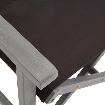 vidaXL Director Chair | Set of 2 | Grey wash and black