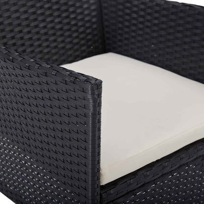 vidaXL Furniture Set 5 pcs Black