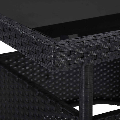 vidaXL Furniture Set 5 pcs Black