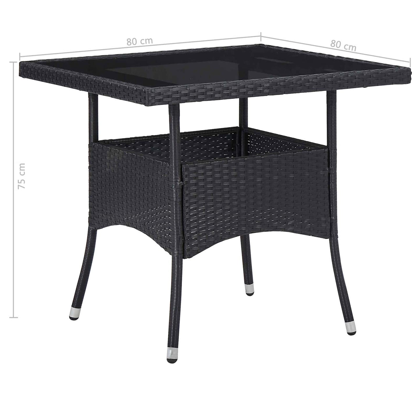 vidaXL Furniture Set 5 pcs Black