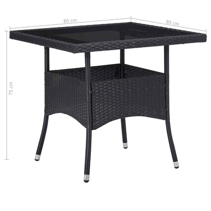 vidaXL Furniture Set 5 pcs Black