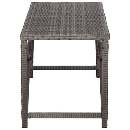 vidaXL Bench | Grey | PE Rattan, Powder-Coated Steel | 120 cm |  Tough  | Bench