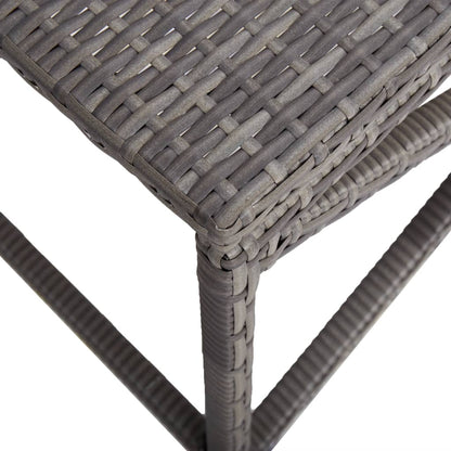 vidaXL Bench | Grey | PE Rattan, Powder-Coated Steel | 120 cm |  Tough  | Bench