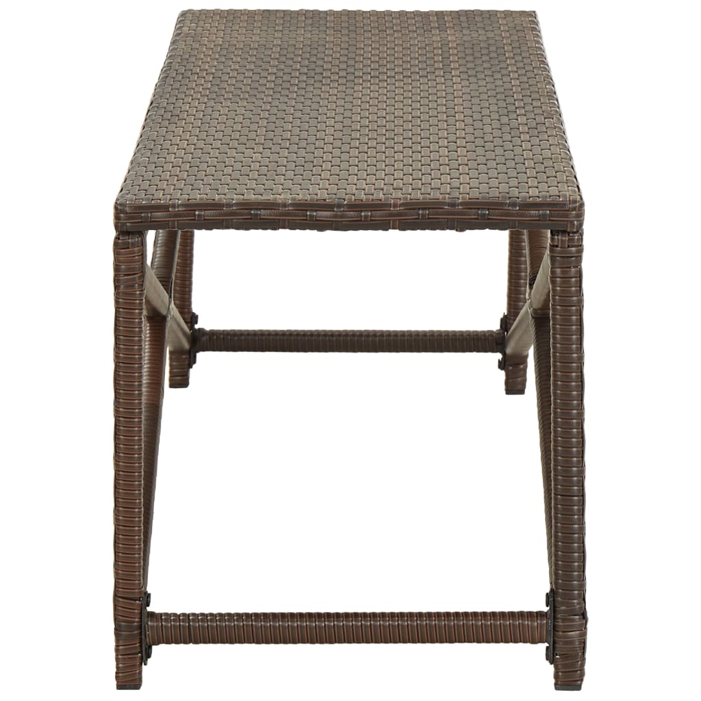 vidaXL Bench | Brown | Polyethylene rattan and powder-coated steel | 120 cm