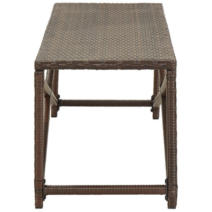 vidaXL Bench | Brown | Polyethylene rattan and powder-coated steel | 120 cm