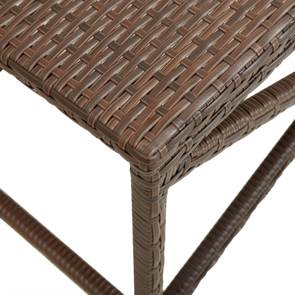 vidaXL Bench | Brown | Polyethylene rattan and powder-coated steel | 120 cm