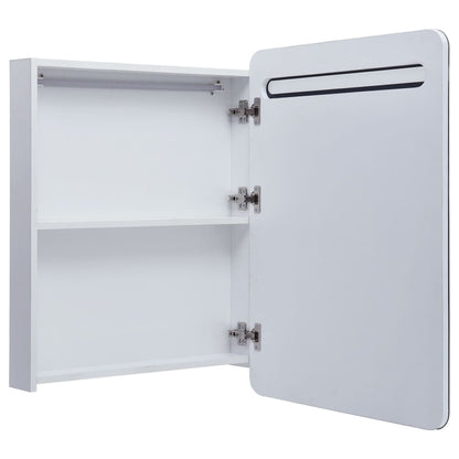 vidaXL LED Bathroom Mirror Cabinet 60x11x80 cm