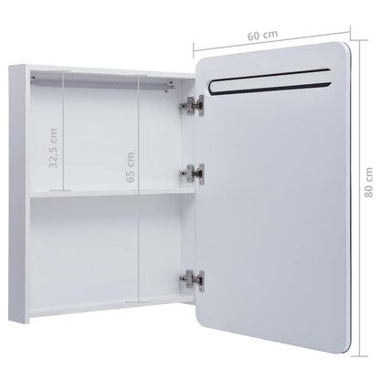 285118 vidaXL LED Bathroom Mirror Cabinet 60x11x80 cm