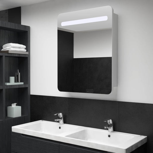 285118 vidaXL LED Bathroom Mirror Cabinet 60x11x80 cm