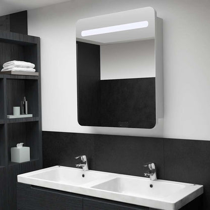 285119 vidaXL LED Bathroom Mirror Cabinet 68x9x80 cm