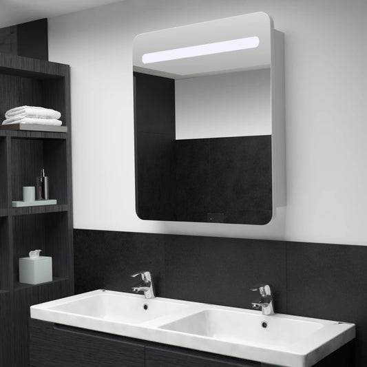 285119 vidaXL LED Bathroom Mirror Cabinet 68x9x80 cm