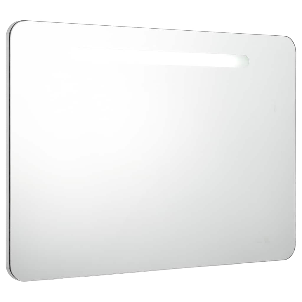 vidaXL LED Bathroom Mirror Cabinet 80x9,5x55 cm