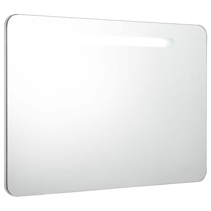 vidaXL LED Bathroom Mirror Cabinet 80x9,5x55 cm