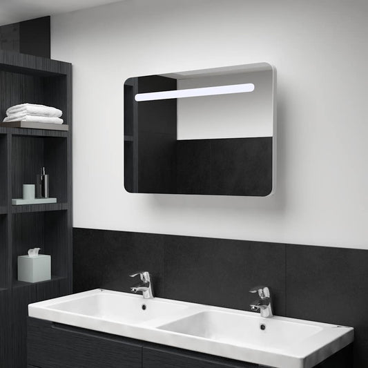 285120 vidaXL LED Bathroom Mirror Cabinet 80x9,5x55 cm