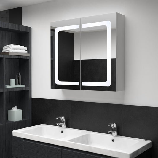 vidaXL Bathroom Cabinet | White and silver