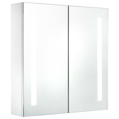 vidaXL LED Bathroom Mirror Cabinet 60x14x62 cm