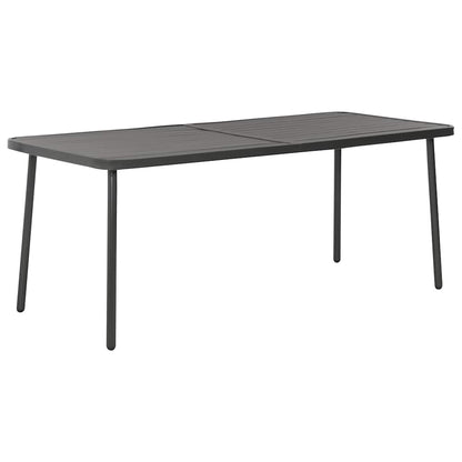 vidaXL Dining Set | Dark Grey | E-coated and powder-coated steel | Medium