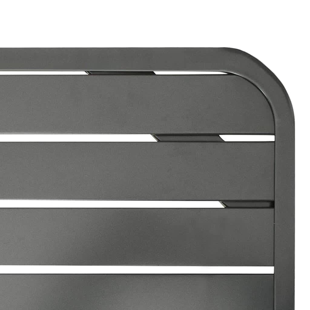 vidaXL Dining Set | Dark Grey | E-coated and powder-coated steel | Medium