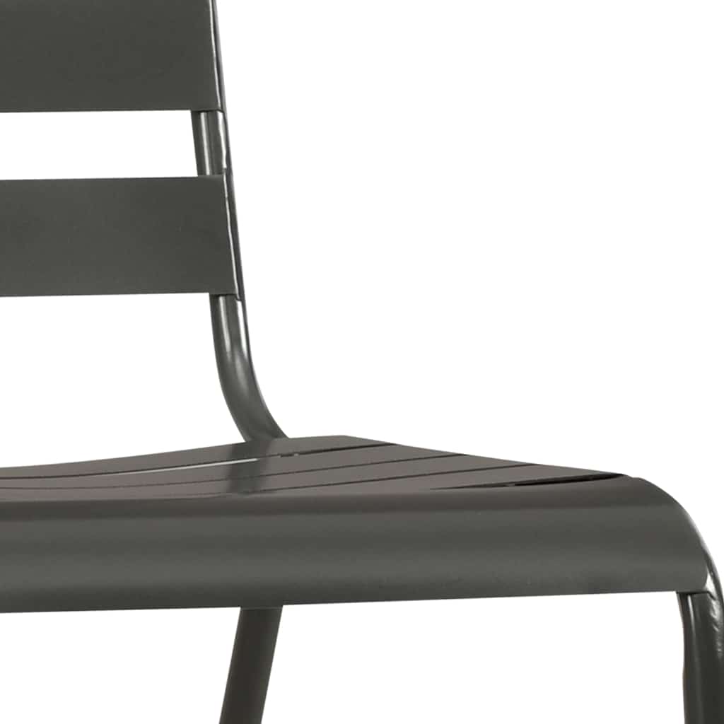 vidaXL Dining Set | Dark Grey | E-coated and powder-coated steel | Medium