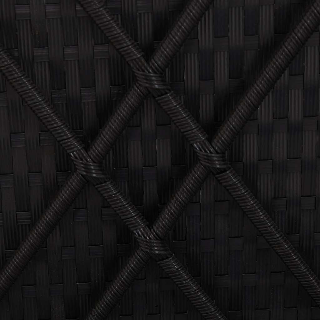 vidaXL Garden Sunloungers Reclining 3 pcs Black Poly rattan