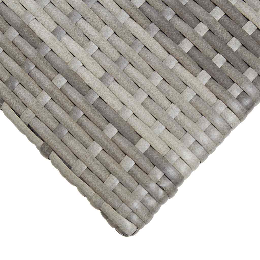 46252 vidaXL Tea Table Grey 50x50x47 cm Poly Rattan