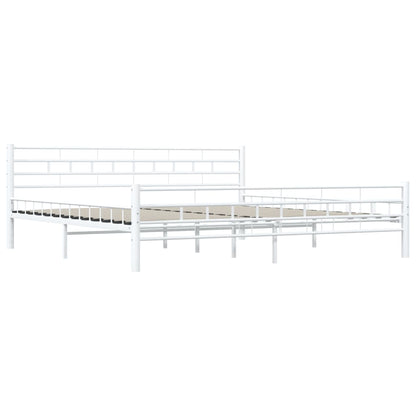 285301 vidaXL Bed Frame White Metal 200x200 cm