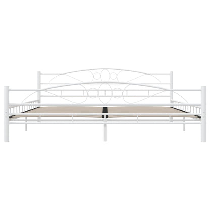285306 vidaXL Bed Frame White Metal 200x200 cm