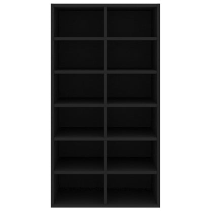 vidaXL Shoe Rack Black 54x34x100.5 cm Engineered Wood