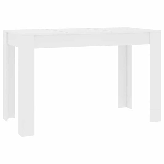 vidaXL Dining Table | White | Engineered wood | 120 x 60 x 76 cm | Minimalistic