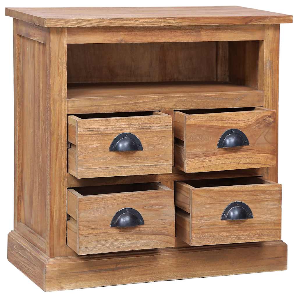 285311 vidaXL Side Cabinet 60x30x60 cm Solid Teak