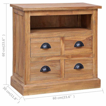 285311 vidaXL Side Cabinet 60x30x60 cm Solid Teak