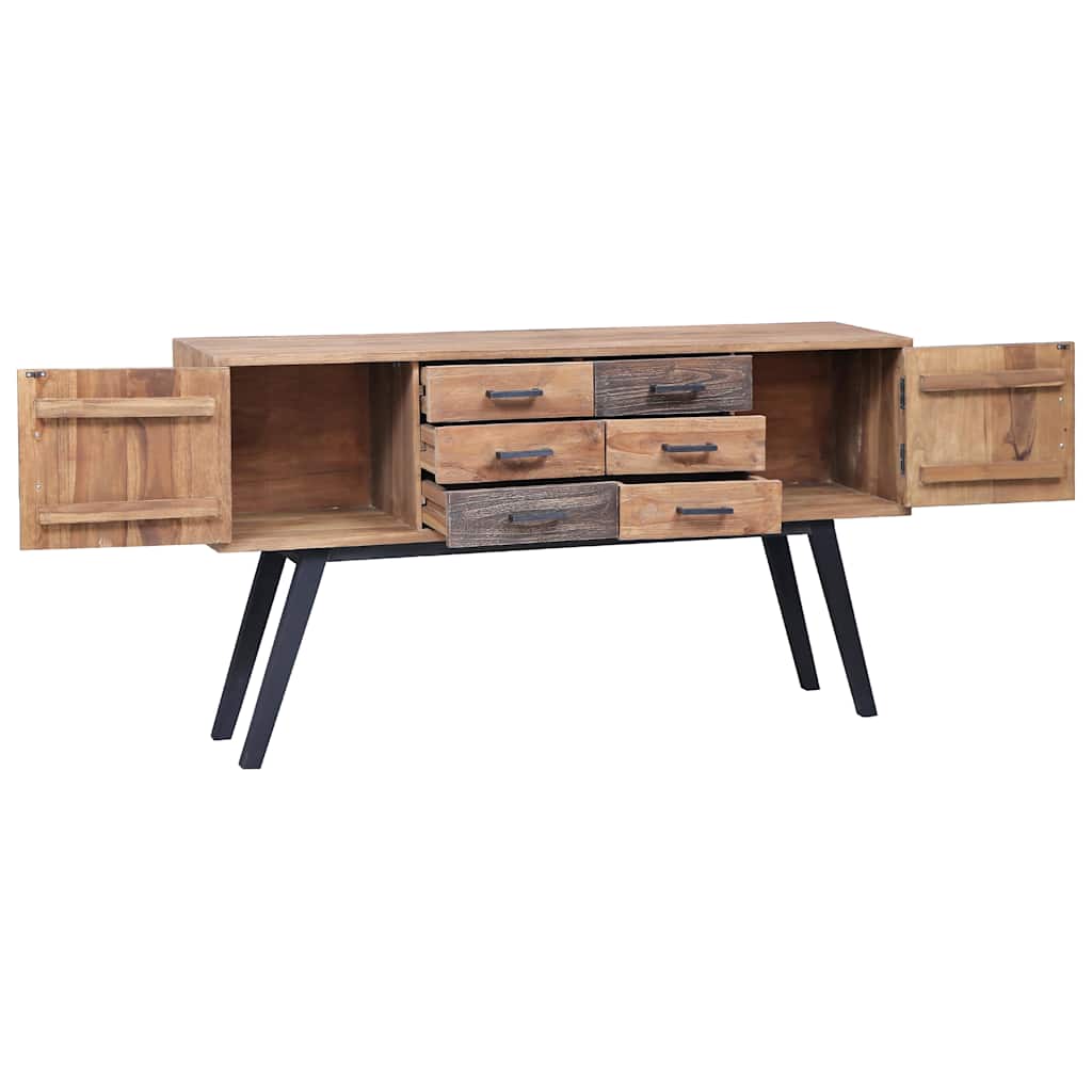 285314 vidaXL Side Cabinet 110x30x75 cm Solid Teak