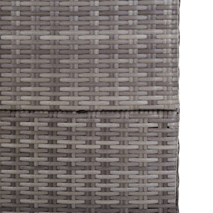 vidaXL Garden Storage Box Grey 150x100x100 cm Poly Rattan