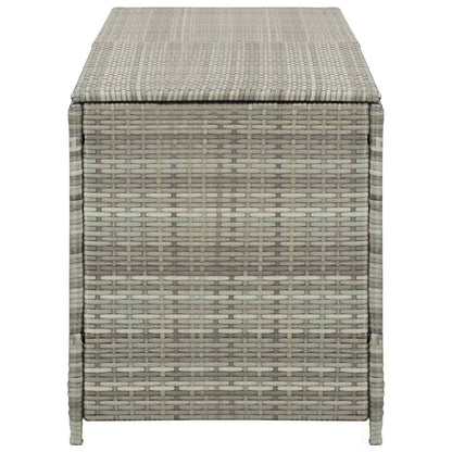 vidaXL Garden Storage Box Poly Rattan 200x50x60 cm Grey