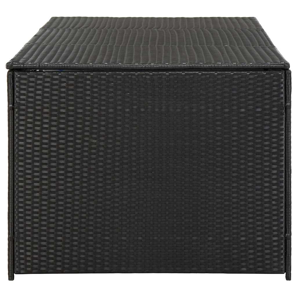 vidaXL Storage Chest | Black | Polyethylene Rattan | Large | Garden Storage Box