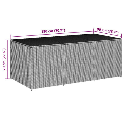 vidaXL Storage Chest | Black | Polyethylene Rattan | Large | Garden Storage Box