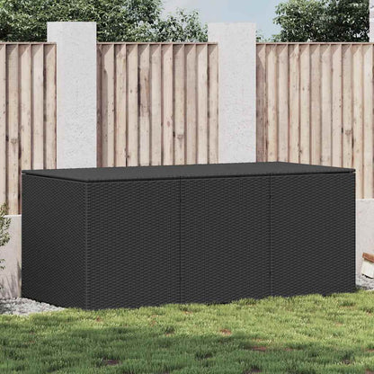 vidaXL Storage Chest | Black | Polyethylene Rattan | Large | Garden Storage Box