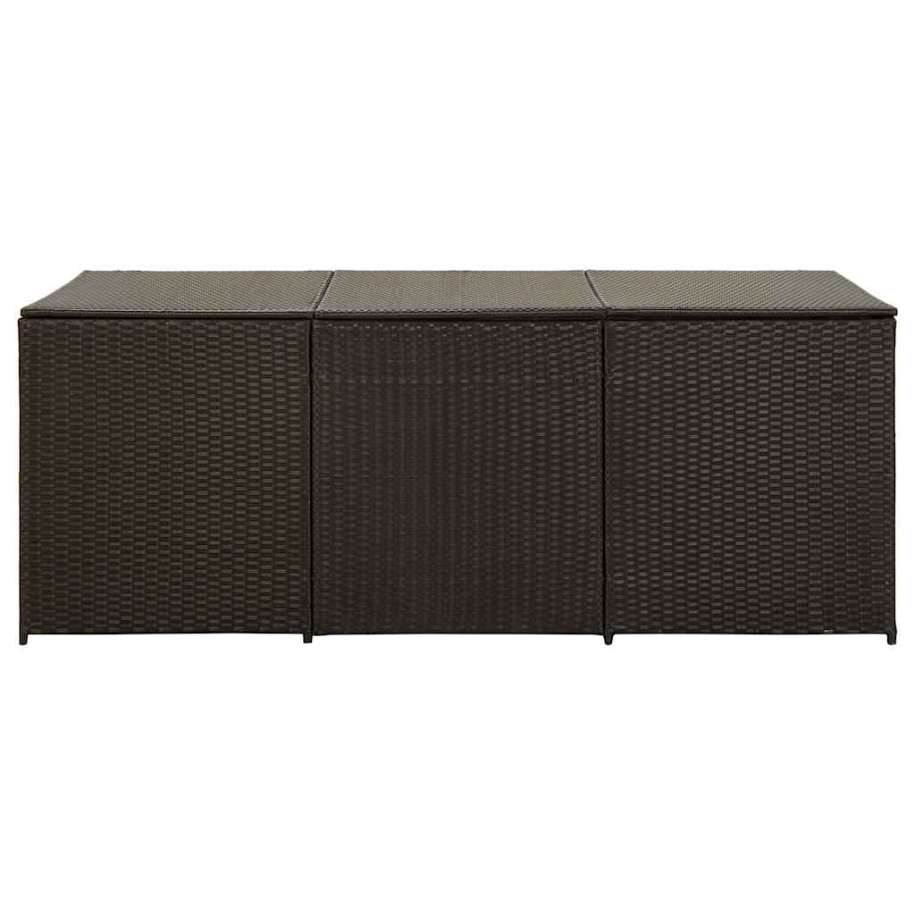 vidaXL Storage Chest | Brown | Poly Rattan | Large | Garden Storage Box