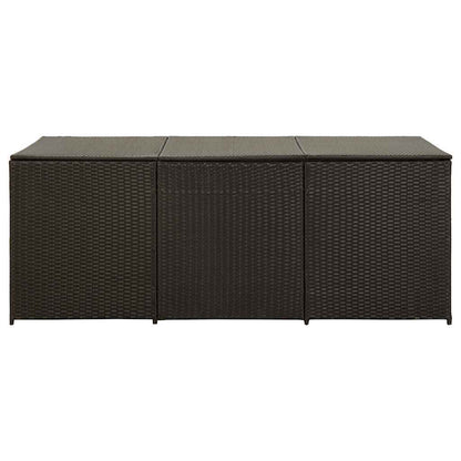 vidaXL Storage Chest | Brown | Poly Rattan | Large | Garden Storage Box