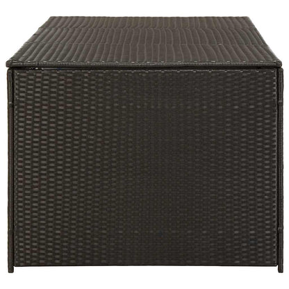 vidaXL Storage Chest | Brown | Poly Rattan | Large | Garden Storage Box