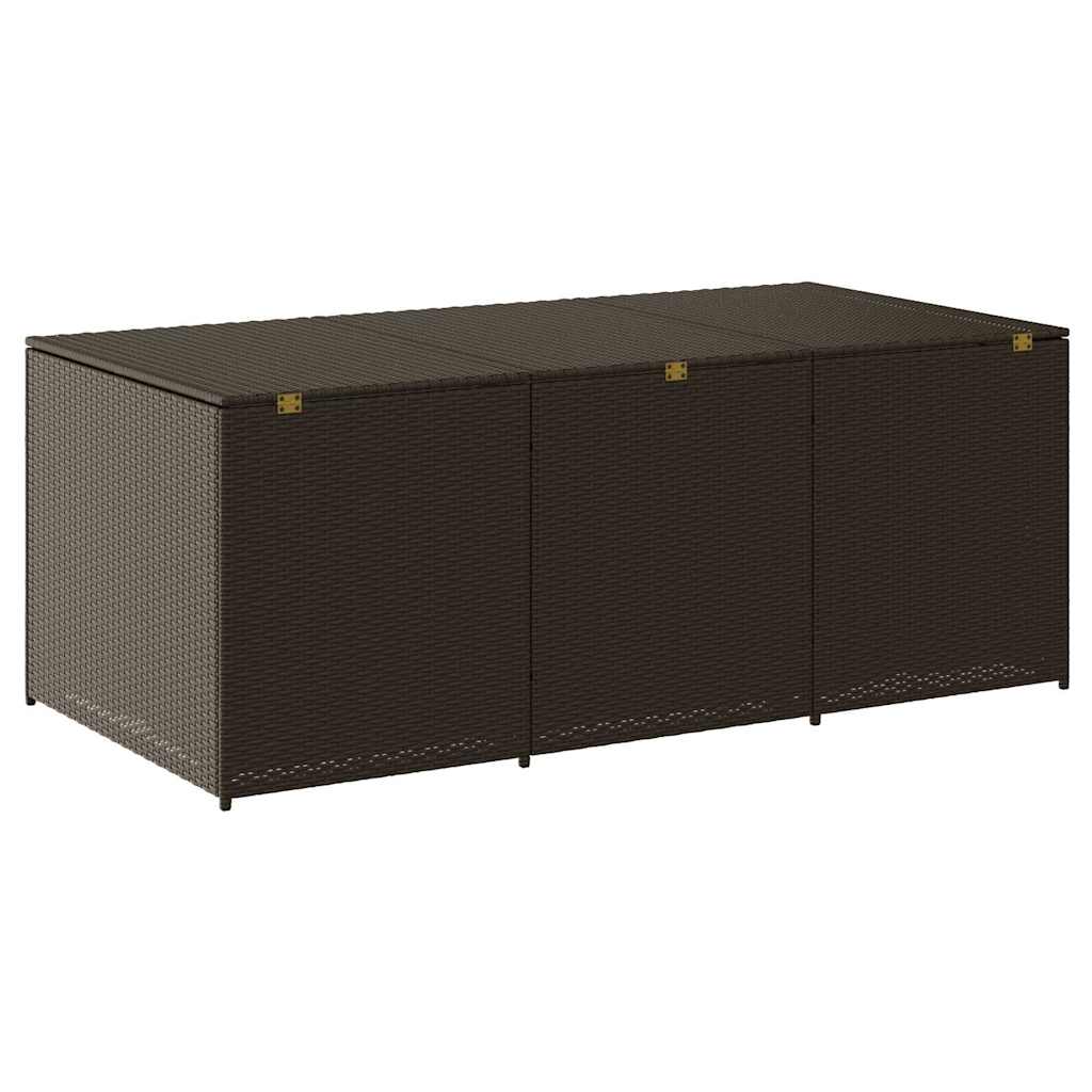 vidaXL Storage Chest | Brown | Poly Rattan | Large | Garden Storage Box