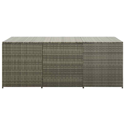 vidaXL Garden Storage Box Poly Rattan 180x90x70 cm Grey