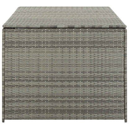vidaXL Garden Storage Box Poly Rattan 180x90x70 cm Grey