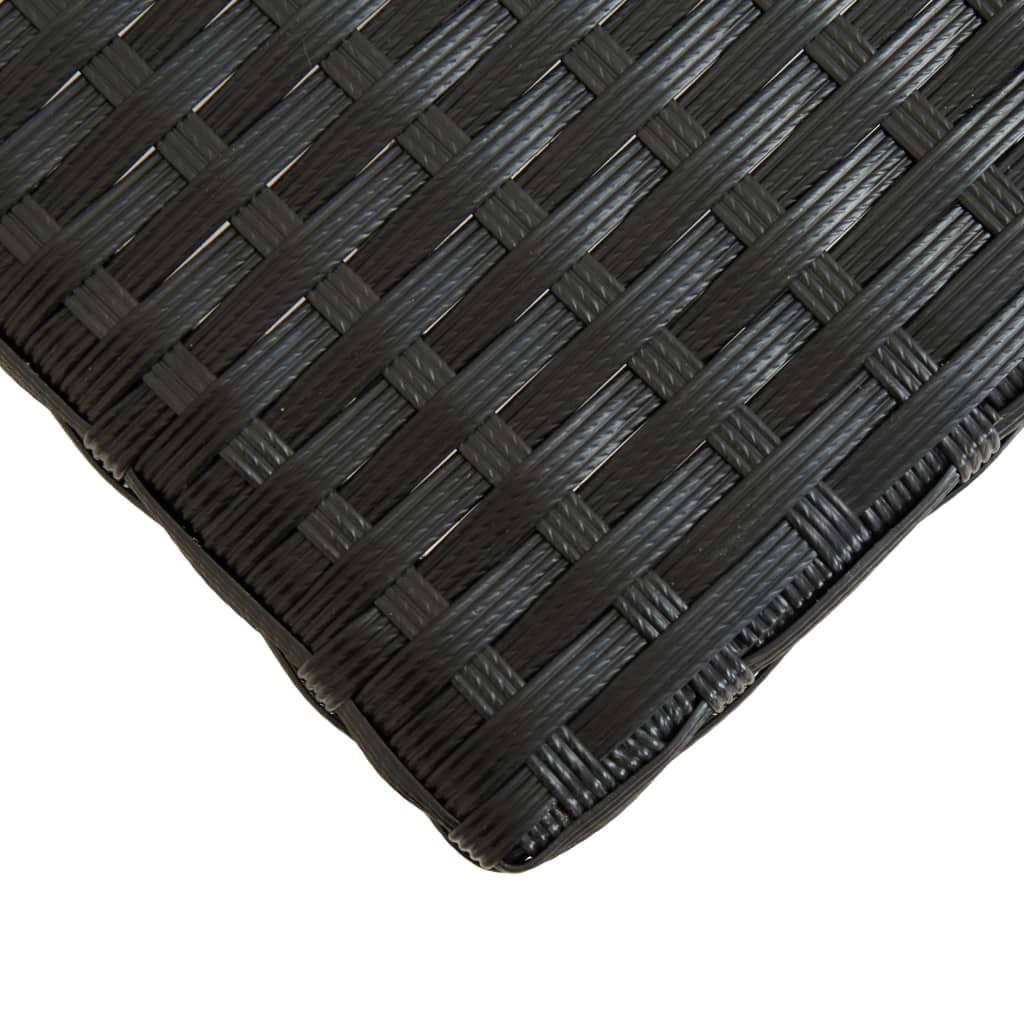 vidaXL Garden Bench 80 cm Poly Rattan Black
