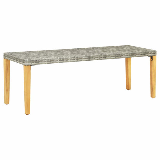 46487 vidaXL Garden Bench 80 cm Poly Rattan Grey